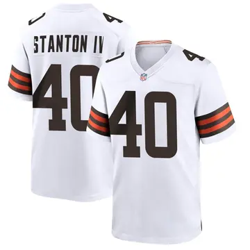 Nike Johnny Stanton IV Men's Game Cleveland Browns White Jersey