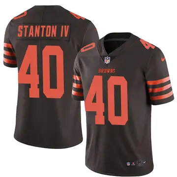 Nike Johnny Stanton IV Men's Limited Cleveland Browns Brown Color Rush Jersey