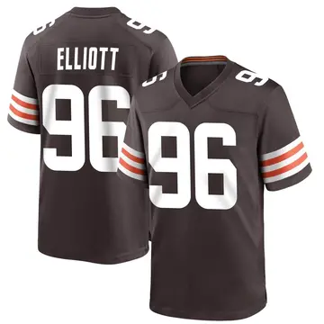 Nike Jordan Elliott Men's Game Cleveland Browns Brown Team Color Jersey