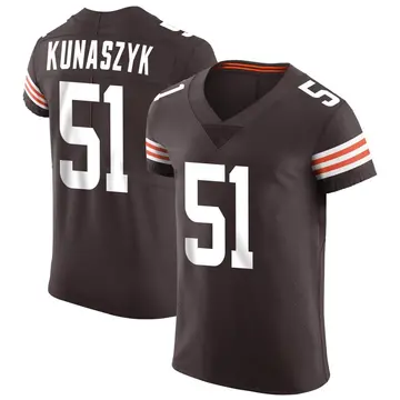 Nike Jordan Kunaszyk Men's Elite Cleveland Browns Brown Vapor Jersey