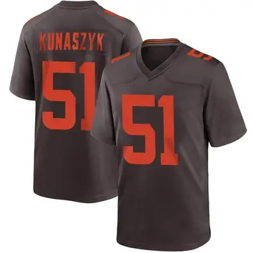 Nike Jordan Kunaszyk Men's Game Cleveland Browns Brown Alternate Jersey