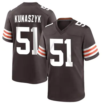 Nike Jordan Kunaszyk Men's Game Cleveland Browns Brown Team Color Jersey