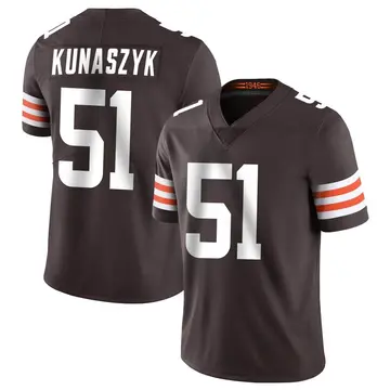 Nike Jordan Kunaszyk Men's Limited Cleveland Browns Brown Team Color Vapor Untouchable Jersey