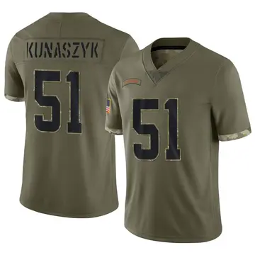 Nike Jordan Kunaszyk Men's Limited Cleveland Browns Olive 2022 Salute To Service Jersey