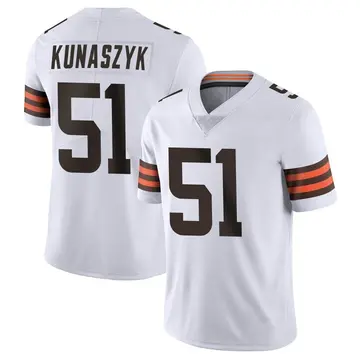 Nike Jordan Kunaszyk Men's Limited Cleveland Browns White Vapor Untouchable Jersey