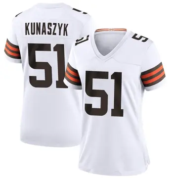 Nike Jordan Kunaszyk Women's Game Cleveland Browns White Jersey