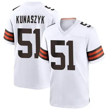 Nike Jordan Kunaszyk Youth Game Cleveland Browns White Jersey