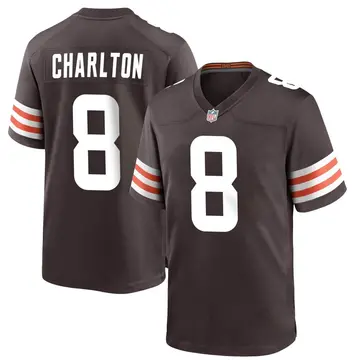 Nike Joseph Charlton Men's Game Cleveland Browns Brown Team Color Jersey