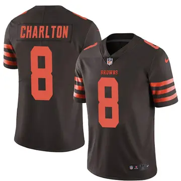 Nike Joseph Charlton Men's Limited Cleveland Browns Brown Color Rush Jersey