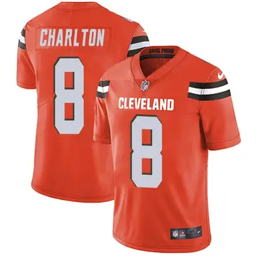 Nike Joseph Charlton Men's Limited Cleveland Browns Orange Alternate Vapor Untouchable Jersey