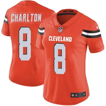 Nike Joseph Charlton Women's Limited Cleveland Browns Orange Alternate Vapor Untouchable Jersey