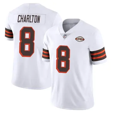 Nike Joseph Charlton Youth Limited Cleveland Browns White Vapor 1946 Collection Alternate Jersey
