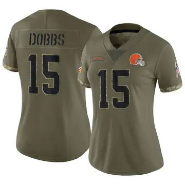 Nike Joshua Dobbs Women's Limited Cleveland Browns Olive 2022 Salute To Service Jersey