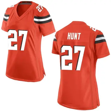 Nike Kareem Hunt Women's Game Cleveland Browns Orange Alternate Jersey
