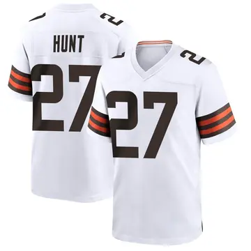 Nike Kareem Hunt Youth Game Cleveland Browns White Jersey