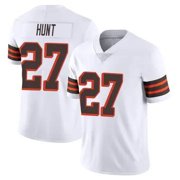 Nike Kareem Hunt Youth Limited Cleveland Browns White Vapor 1946 Collection Alternate Jersey