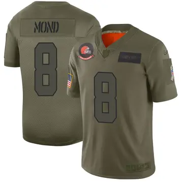 Nike Kellen Mond Men's Limited Cleveland Browns Camo 2019 Salute to Service Jersey