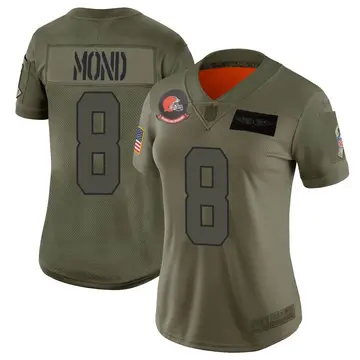 Nike Kellen Mond Women's Limited Cleveland Browns Camo 2019 Salute to Service Jersey
