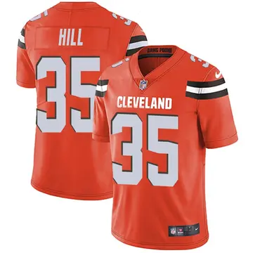 Nike Lavert Hill Men's Limited Cleveland Browns Orange Alternate Vapor Untouchable Jersey