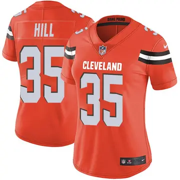 Nike Lavert Hill Women's Limited Cleveland Browns Orange Alternate Vapor Untouchable Jersey