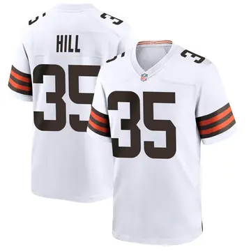 Nike Lavert Hill Youth Game Cleveland Browns White Jersey