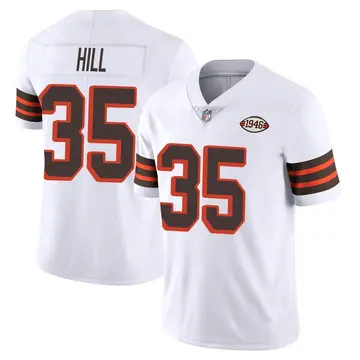 Nike Lavert Hill Youth Limited Cleveland Browns White Vapor 1946 Collection Alternate Jersey