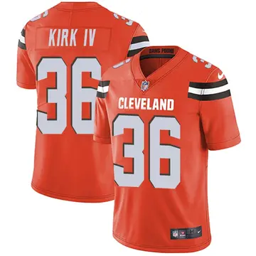 Nike Luther Kirk IV Men's Limited Cleveland Browns Orange Alternate Vapor Untouchable Jersey