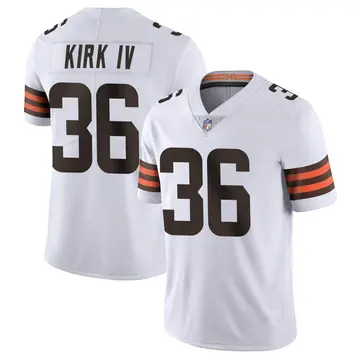 Nike Luther Kirk IV Men's Limited Cleveland Browns White Vapor Untouchable Jersey