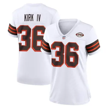 Nike Luther Kirk IV Women's Game Cleveland Browns White 1946 Collection Alternate Jersey