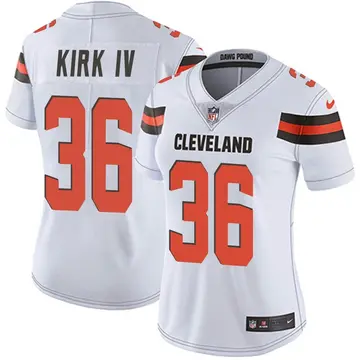 Nike Luther Kirk IV Women's Limited Cleveland Browns White Vapor Untouchable Jersey