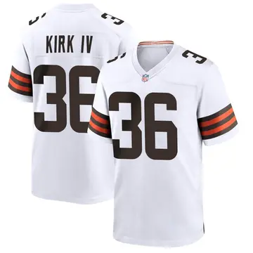Nike Luther Kirk IV Youth Game Cleveland Browns White Jersey