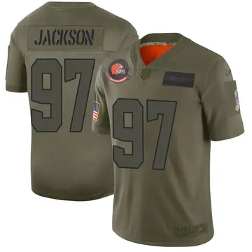 Nike Malik Jackson Men's Limited Cleveland Browns Camo 2019 Salute to Service Jersey