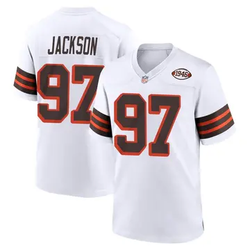 Nike Malik Jackson Youth Game Cleveland Browns White 1946 Collection Alternate Jersey