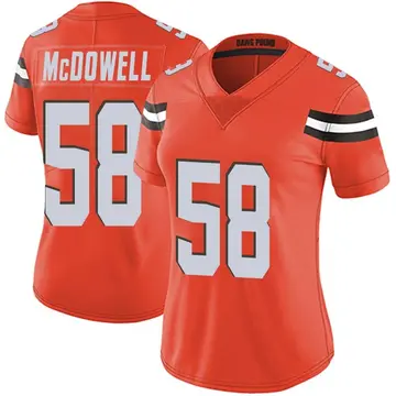 Nike Malik McDowell Women's Limited Cleveland Browns Orange Alternate Vapor Untouchable Jersey