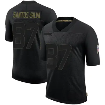 Nike Marcus Santos-Silva Men's Limited Cleveland Browns Black 2020 Salute To Service Jersey