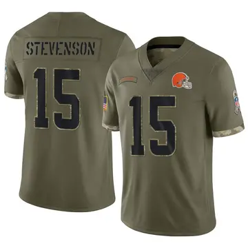 Nike Marquez Stevenson Men's Limited Cleveland Browns Olive 2022 Salute To Service Jersey