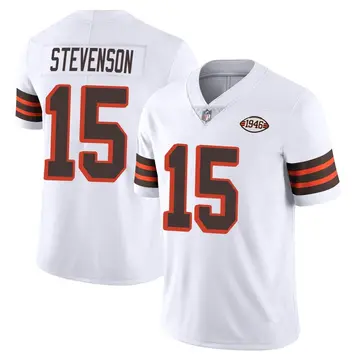 Nike Marquez Stevenson Men's Limited Cleveland Browns White Vapor 1946 Collection Alternate Jersey