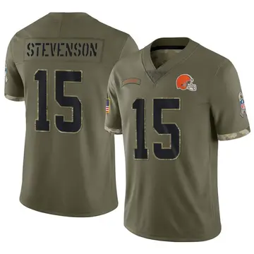 Nike Marquez Stevenson Youth Limited Cleveland Browns Olive 2022 Salute To Service Jersey