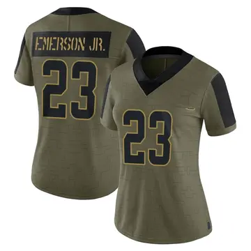 Nike Martin Emerson Jr. Women's Limited Cleveland Browns Olive 2021 Salute To Service Jersey