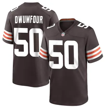 Nike Michael Dwumfour Men's Game Cleveland Browns Brown Team Color Jersey