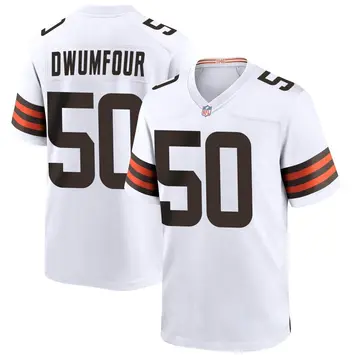 Nike Michael Dwumfour Men's Game Cleveland Browns White Jersey