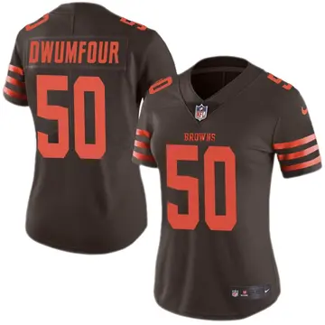 Nike Michael Dwumfour Women's Limited Cleveland Browns Brown Color Rush Jersey