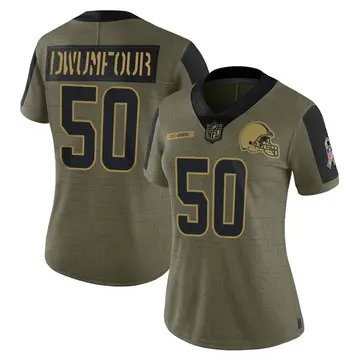 Nike Michael Dwumfour Women's Limited Cleveland Browns Olive 2021 Salute To Service Jersey