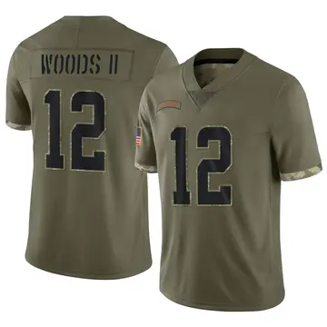 Nike Michael Woods II Men's Limited Cleveland Browns Olive 2022 Salute To Service Jersey