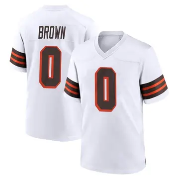 Nike Mike Brown Men's Game Cleveland Browns White 1946 Collection Alternate Jersey