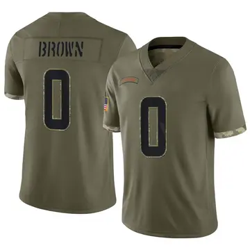 Nike Mike Brown Men's Limited Cleveland Browns Olive 2022 Salute To Service Jersey