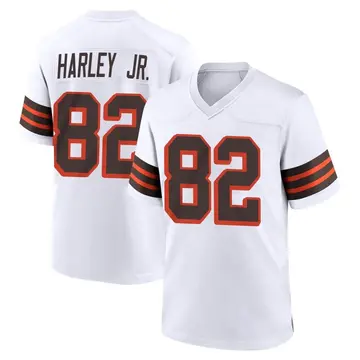 Nike Mike Harley Jr. Men's Game Cleveland Browns White 1946 Collection Alternate Jersey
