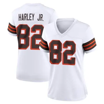 Nike Mike Harley Jr. Women's Game Cleveland Browns White 1946 Collection Alternate Jersey