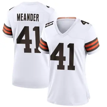 Nike Montrel Meander Women's Game Cleveland Browns White Jersey
