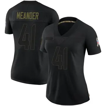 Nike Montrel Meander Women's Limited Cleveland Browns Black 2020 Salute To Service Jersey